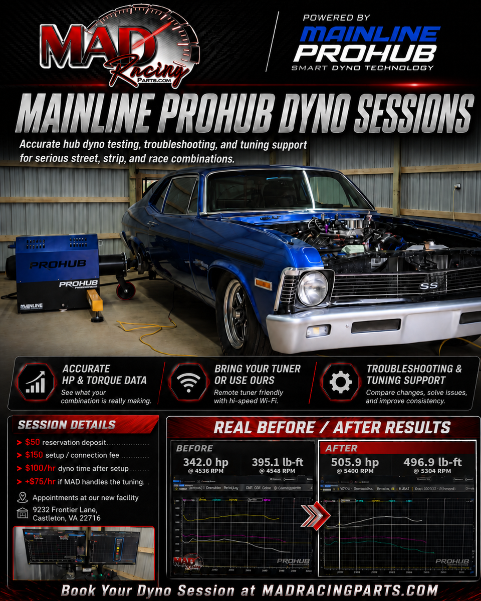 50-3000+ HORSEPOWER MAINLINE HUB DYNO RESERVATION WITH DEPOSIT