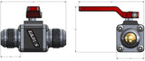 Earls UltraPro Ball Valve -12 AN Male to Male 230512ERL