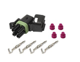 WEATHER PACK, 4 CAVITY, TOWER, BLACK