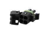 WEATHER PACK, 4 CAVITY, TOWER, BLACK