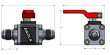 Earls UltraPro Ball Valve -6 AN Male to Male 230506ERL