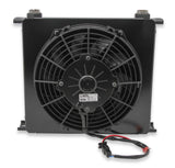 Earls UltraPro Oil Cooler w/ Fan Pack - Black - 34 Rows - Wide Cooler - 10 O-Ring Boss Female Ports FP434ERL