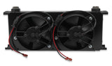 Earls UltraPro Oil Cooler w/ Dual Fan Pack - Black - 20 Rows - Extra-Wide Cooler - 10 O-Ring Boss Female Ports FP820ERL