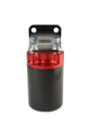 SS Serier Canister Style Fuel Filter Anodized Black/Red 10 Micron Element - Part No. 12317