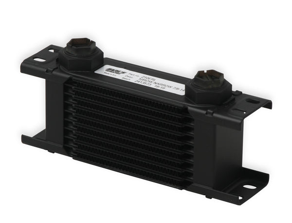 Earls UltraPro Oil Cooler - Black - 10 Rows - Narrow Cooler - 10 O-Ring Boss Female Ports 210ERL