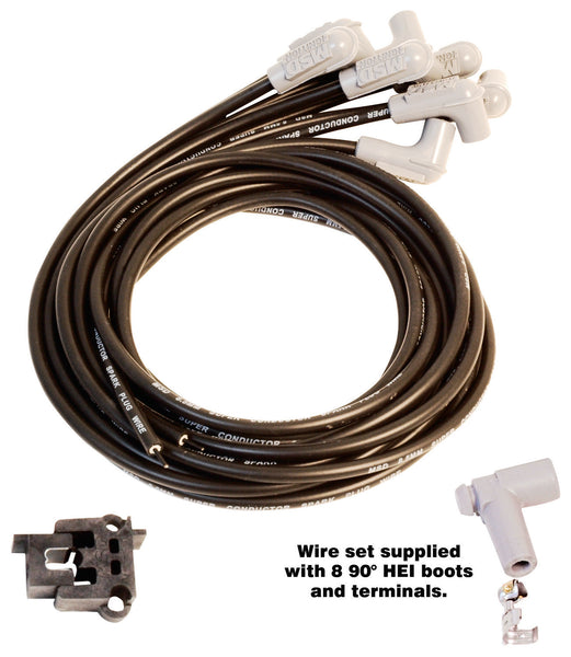 Wire Set, Black Super Conductor, Universal 8-cyl., 90° Plug/90° Plug