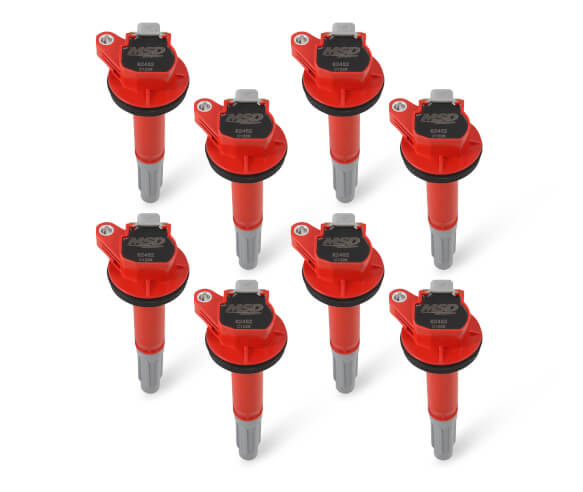 MSD Ignition Coil - Blaster - Ford Shelby GT350/500 5.2L V8 - Red - 8-Pack 824528