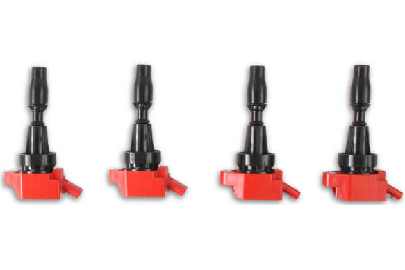 MSD Ignition Coil - Blaster Series - Hyundai/KIA 1.6L Turbo - Red - 4-Pack 82694