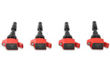 MSD Ignition Coil - Blaster Series - Hyundai/KIA 1.6L Turbo - Red - 4-Pack 82694