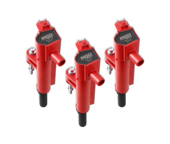 MSD Ignition Coil - Blaster - Chrysler 3.7L - Red - 3-Pack 827376