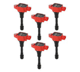 MSD Ignition Coil - Blaster Series - Nissan/Infiniti 3.5L - Red - 6-Pack 827916