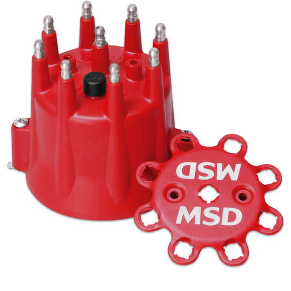 Distributor Cap, MSD Style, Chevy V8, HEI, Retainer