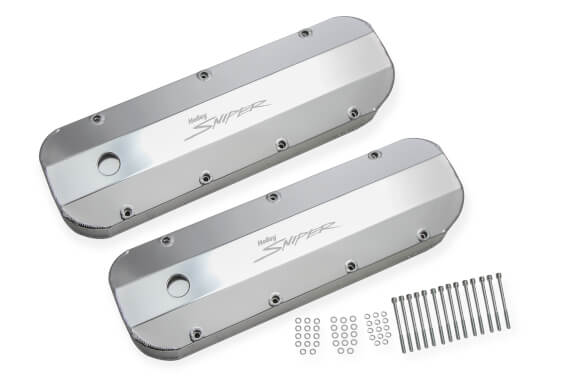 Sniper Valve Cover - Fabricated Aluminum - BBC - Natural Anodized 890002