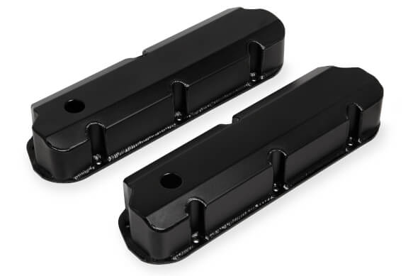 Sniper Valve Cover - Fabricated Aluminum - Ford Small Block - Tall - Black 890011B