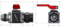 Earls UltraPro Ball Valve -8 AN Male to Female 230708ERL