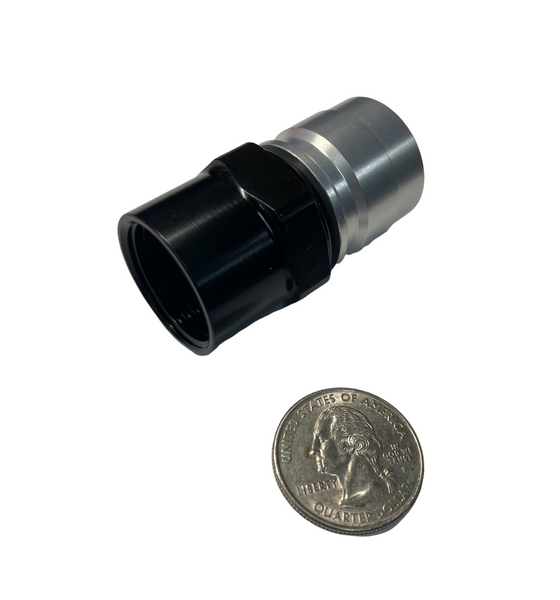 -10 Straight Crimp Fitting, Black/Clear