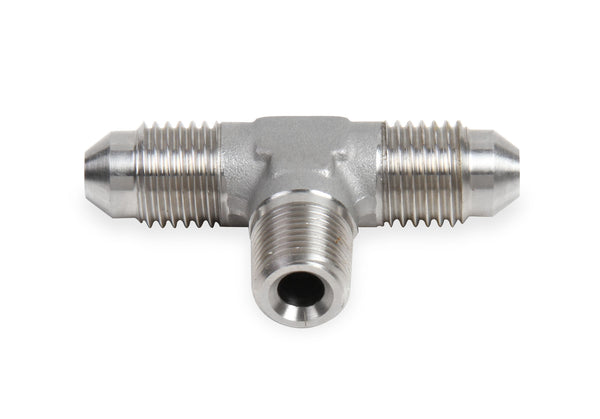Earls Male AN -4 Tee to 1/8" NPT on Branch - Stainless Steel SS982504ERL