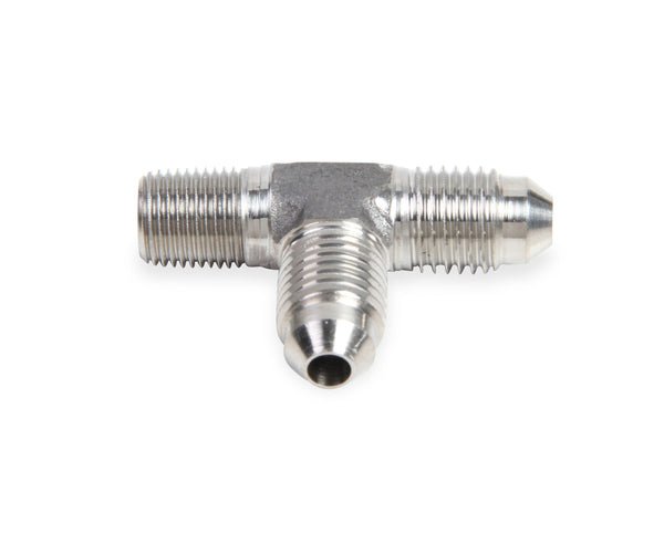 Earls Male AN -4 Tee to 1/8" NPT on Run - Stainless Steel SS982604ERL